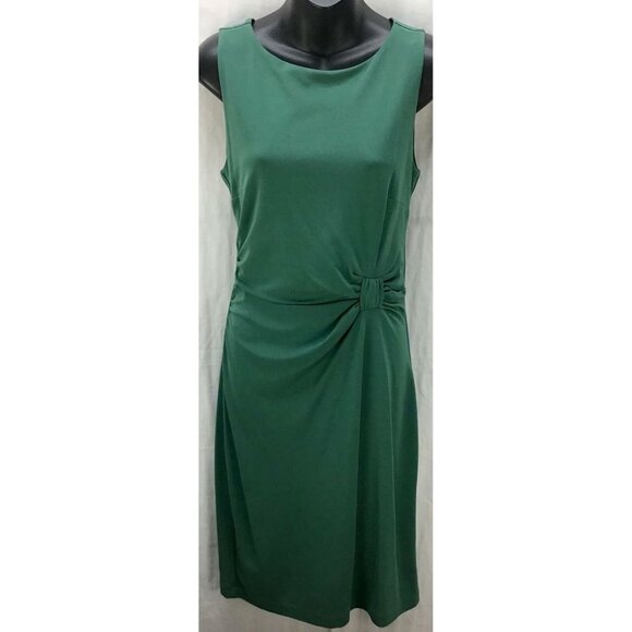 Ann Taylor Dresses & Skirts - Ann Taylor Dress 4 Green Sheath Scoop Neck Sleeveless Twist Womens 958